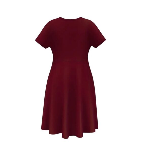 NEW Unbranded Tee Dress | Burgundy - Picture 2 of 5
